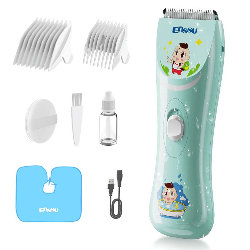 ENSSU Baby Hair Clippers, Lower Noise Haircut Trimmers for Children with Autism and Sensory Sensitivity, Babies Infant Kids Waterproof Hair Cutting Kits - Image 1